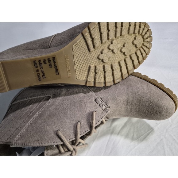 Rampage Women's Harriet Suede Lace Up Ankle Wedge Boots Tan Size 10m NWOB - Picture 3 of 11